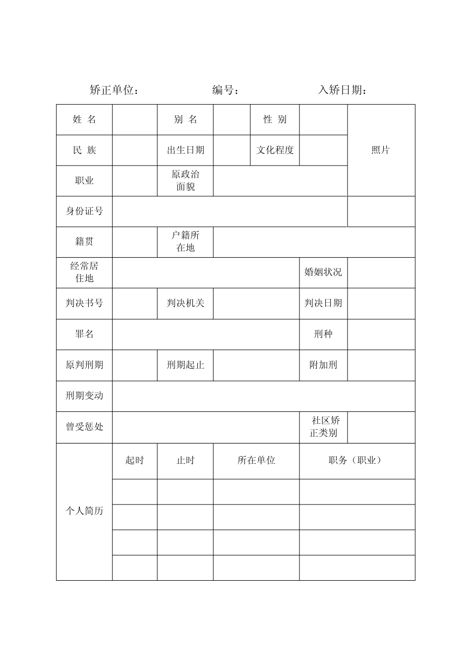 社区矫正表样_第2页