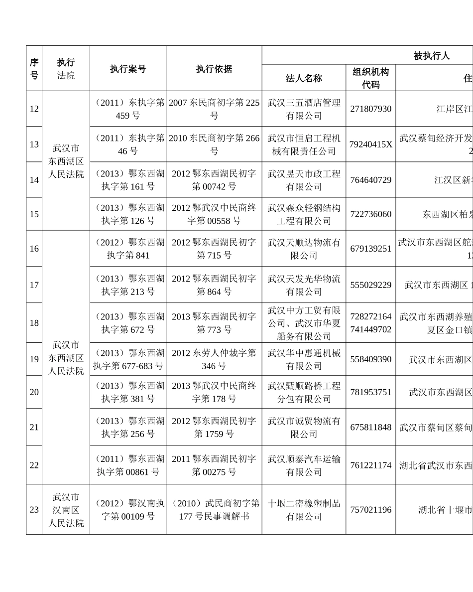 被执行人为法人或其他组织的公告名单_第2页