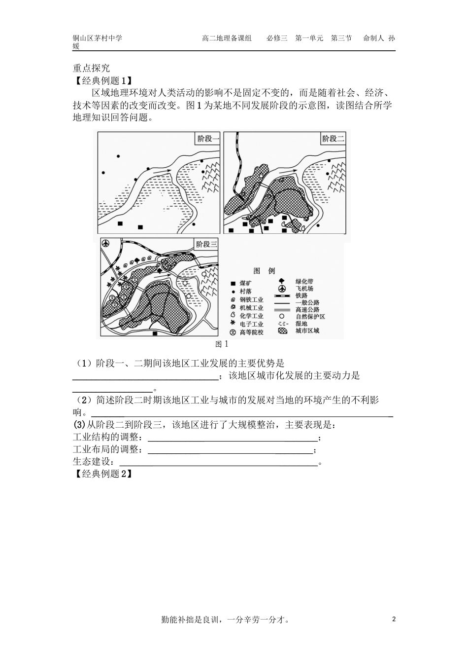 必修三--第一单元-第三节区域发展阶段与人类活动_第2页