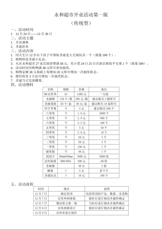 超市开业活动第一版
