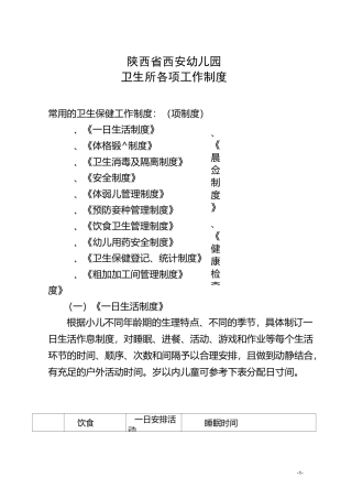 20种卫生保健制度