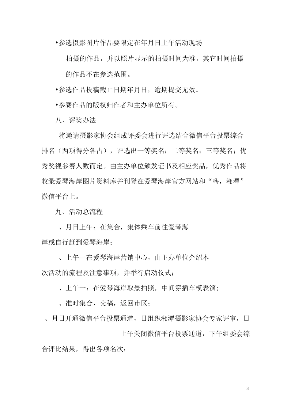 摄影大赛活动与方案_第3页