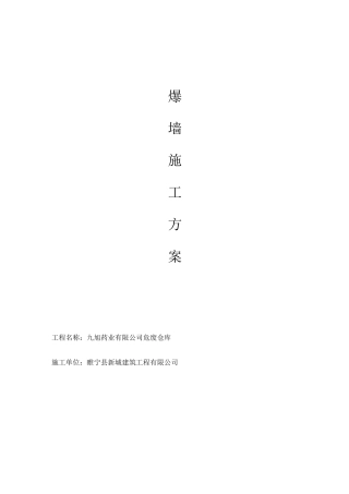 泄爆墙施工方案1