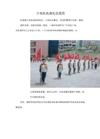 少先队执旗礼仪规范