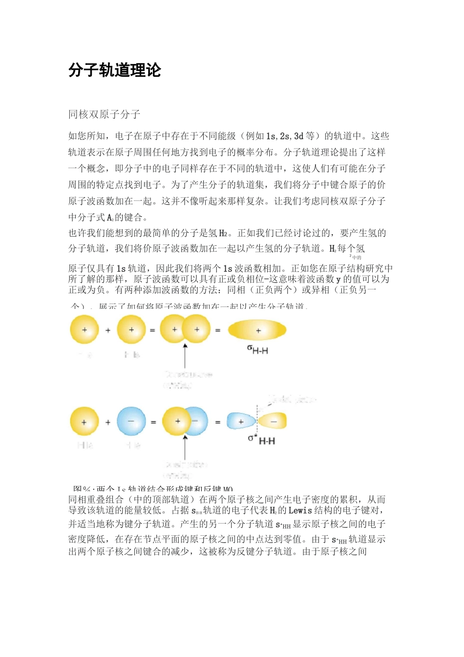 分子轨道理论_第1页