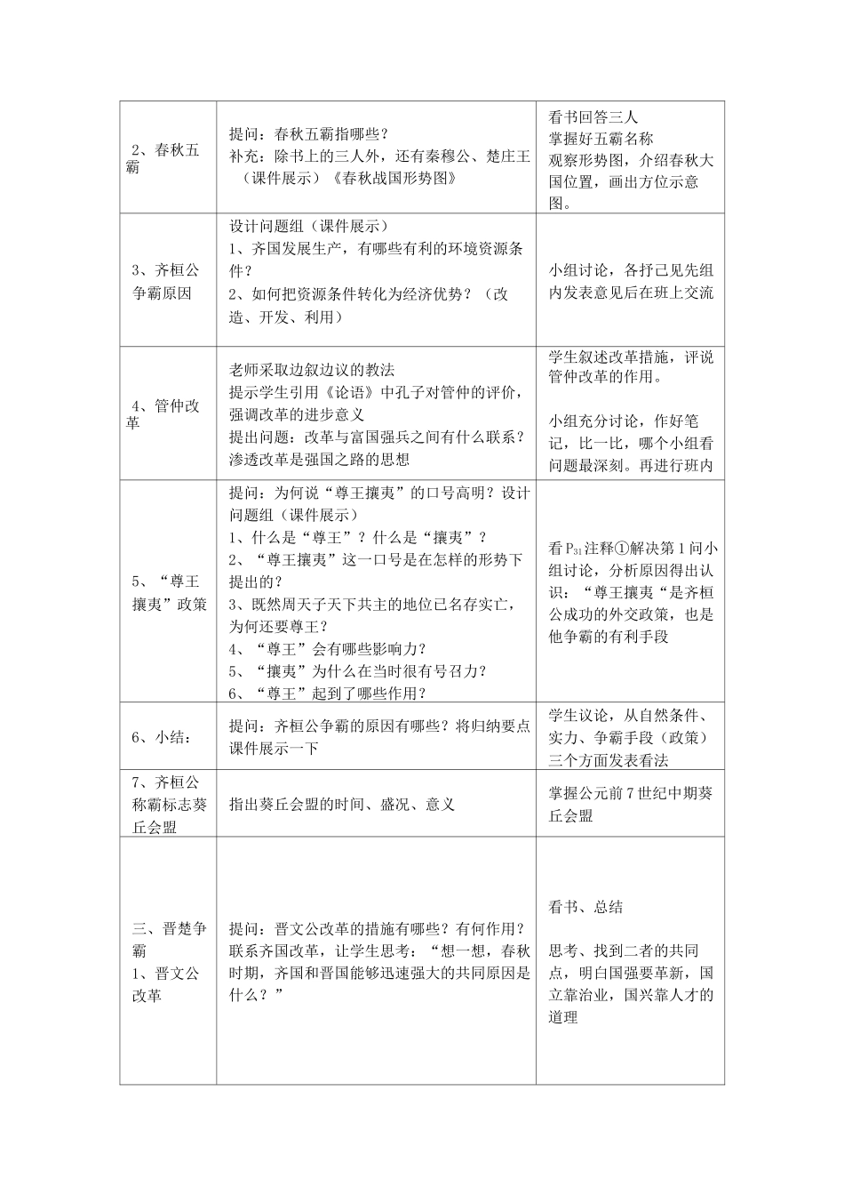 春秋战国的纷争教案(优秀篇)_第3页