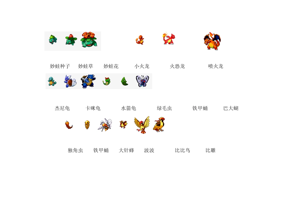 神奇宝贝图鉴(进化顺序很完整)_第1页