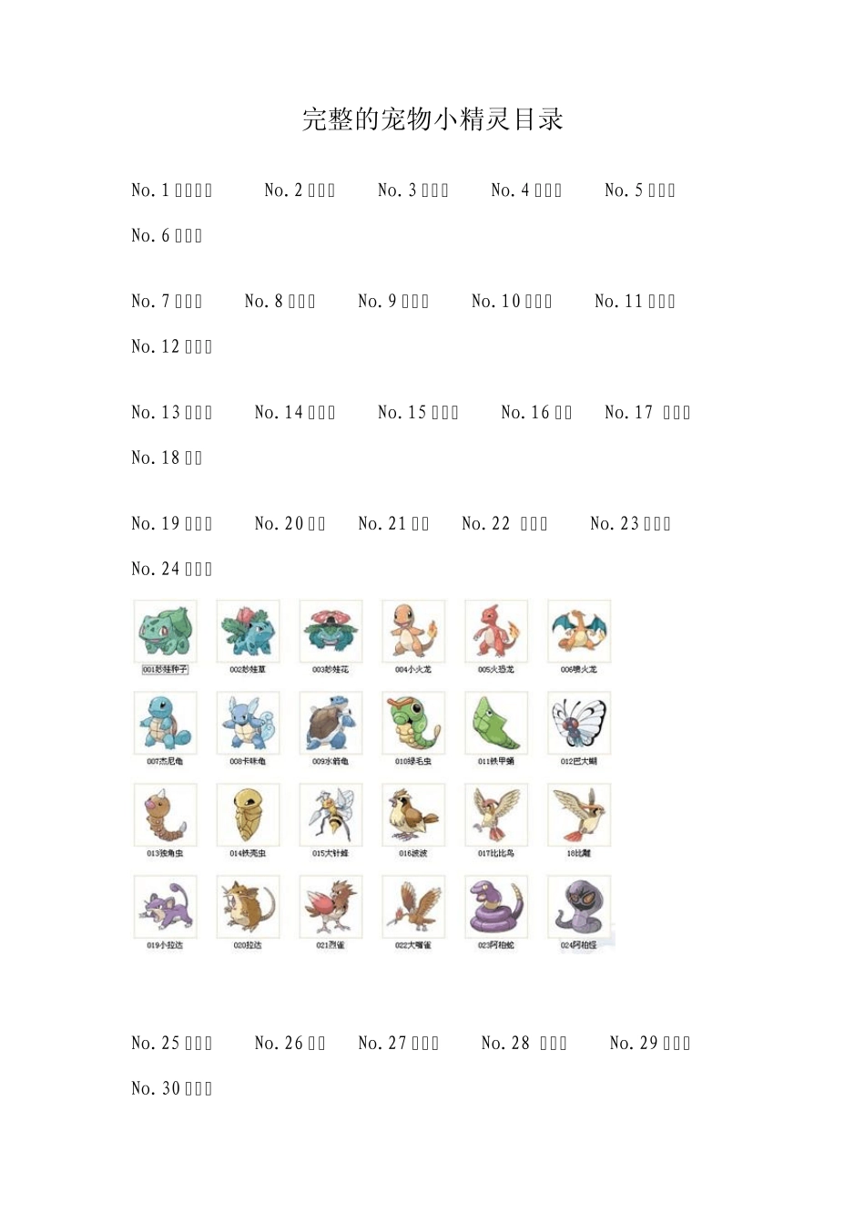 神奇宝贝进化大全_第1页