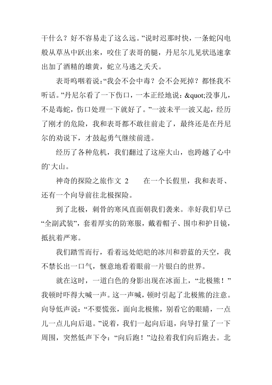 神奇的探险之旅作文4篇_第2页