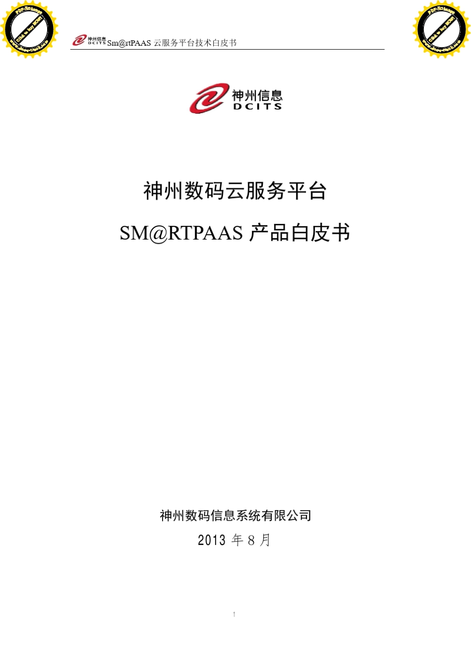 神州数码PAAS平台技术白皮书_第1页