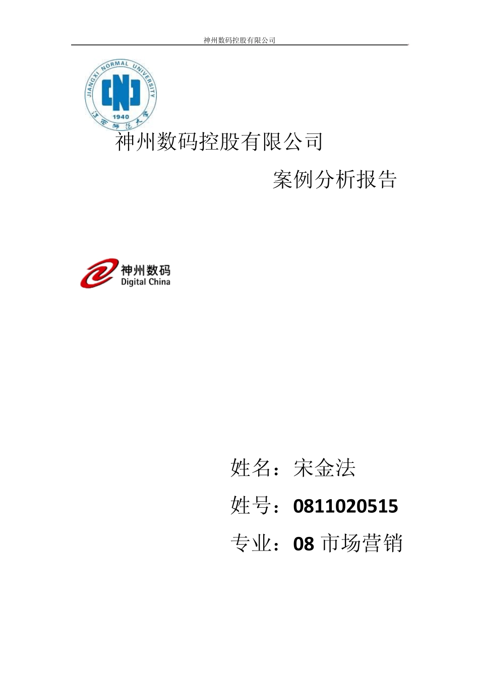 神州数码分析报告_第1页