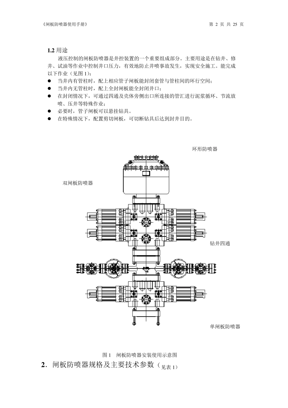神开闸板防喷器使用手册_第2页
