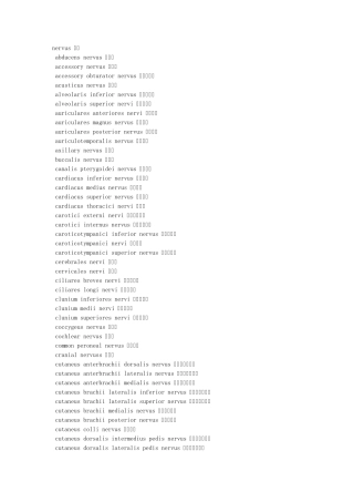 神经病学英语词汇3