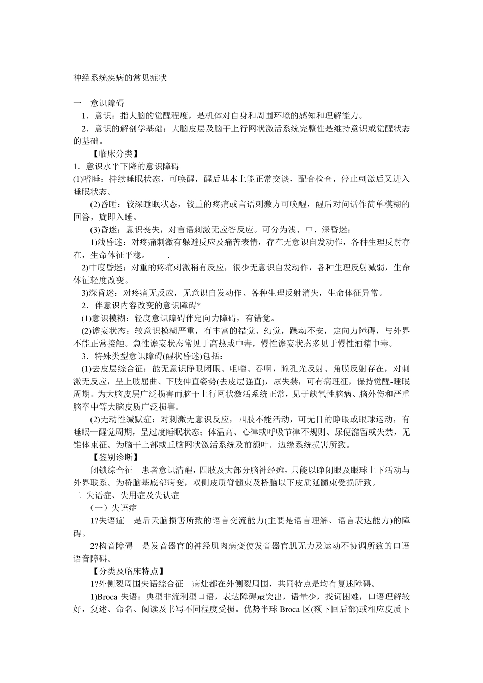 神经病学重点考点总结_第1页