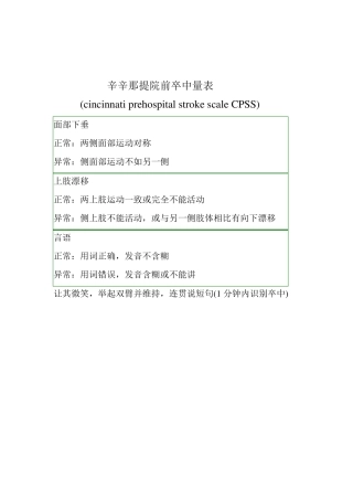 神经科常用量表