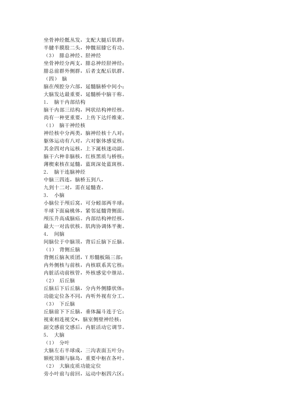 神经系统口诀(解剖)_第3页