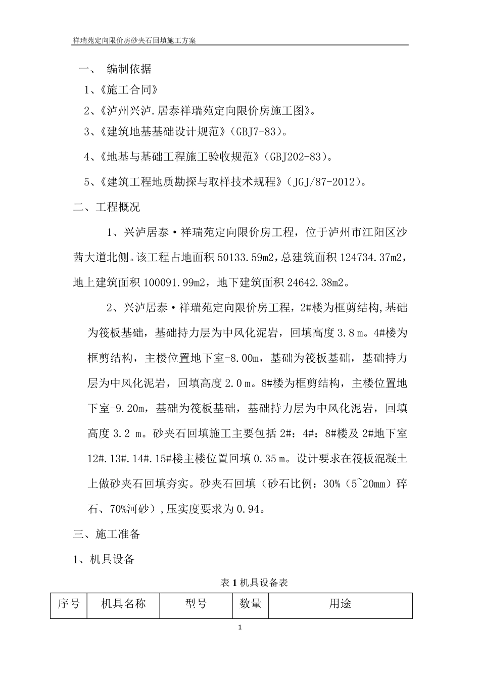 祥瑞苑砂夹石回填施工方案9.24_第1页