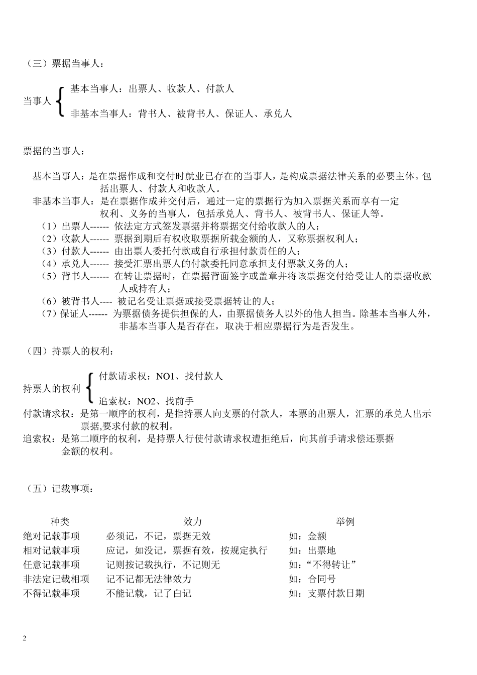 票据知识点汇总_第2页