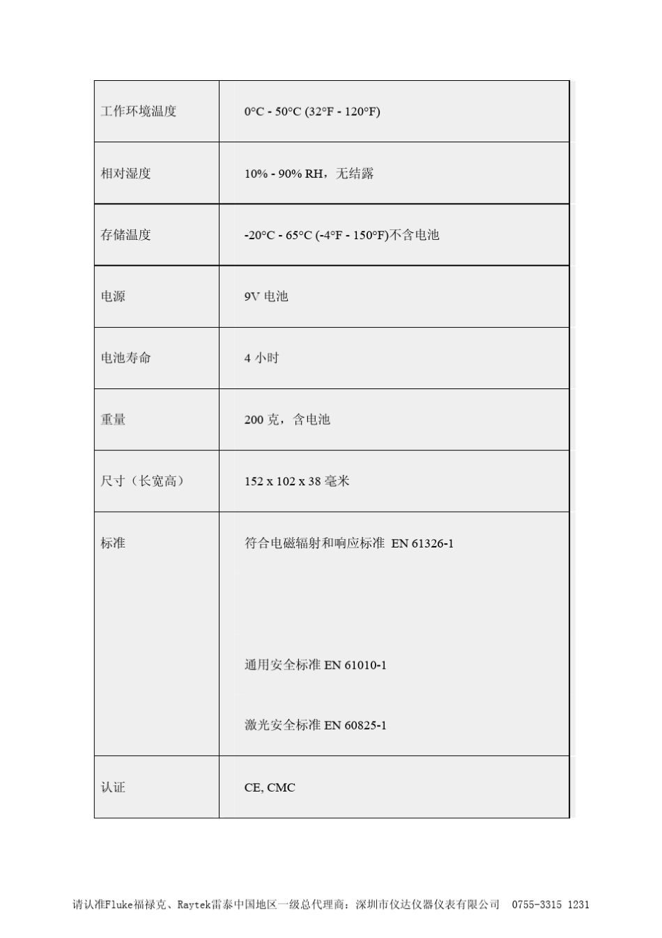 福禄克F59便携式红外测温仪_第3页