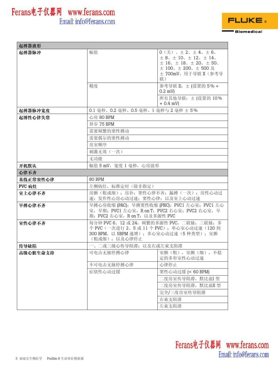 福禄克flukeProSim8生命体征模拟器_第3页