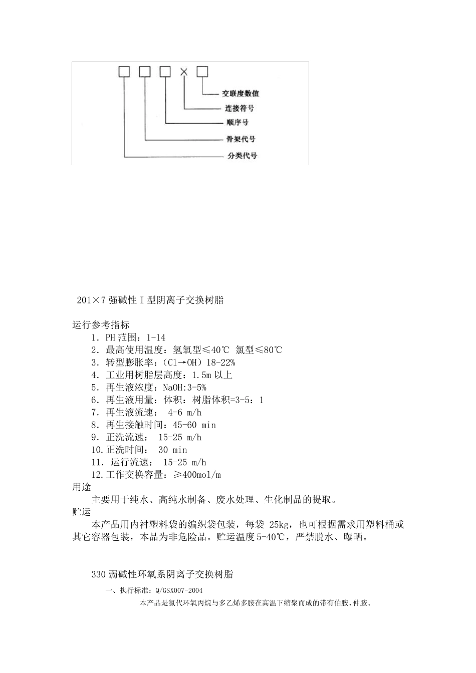 离子交换树脂种类、型号和用途_第2页