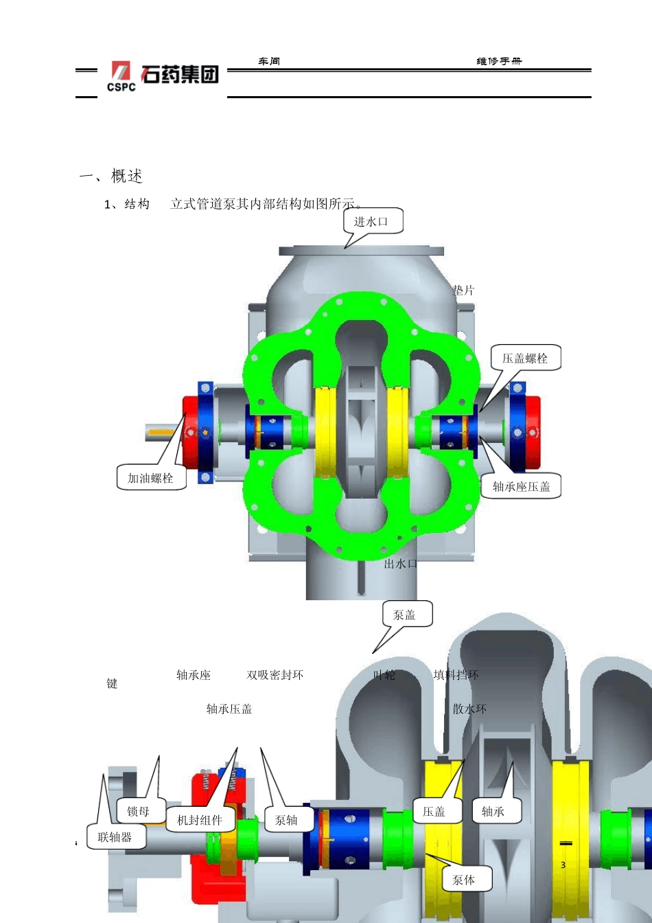 离心式清水泵维修手册_第3页