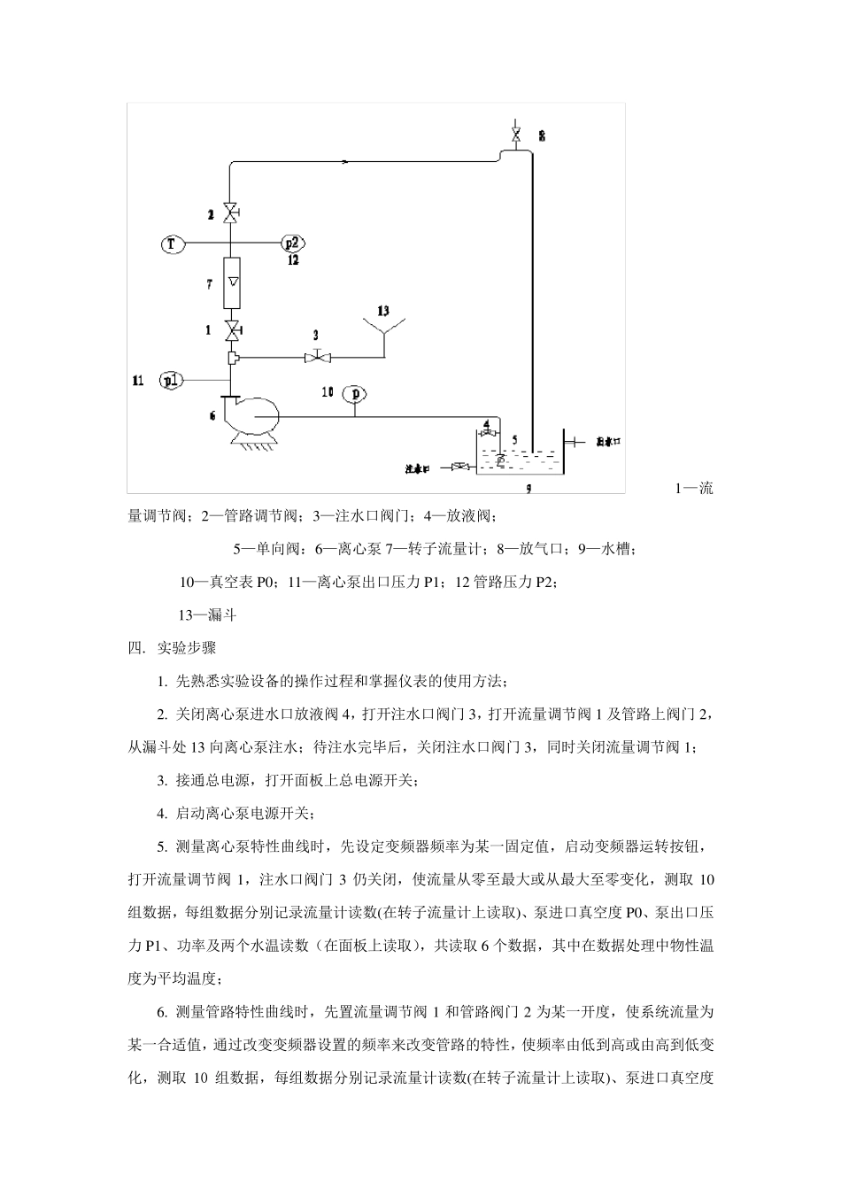 离心泵及管路特性曲线测定_第3页