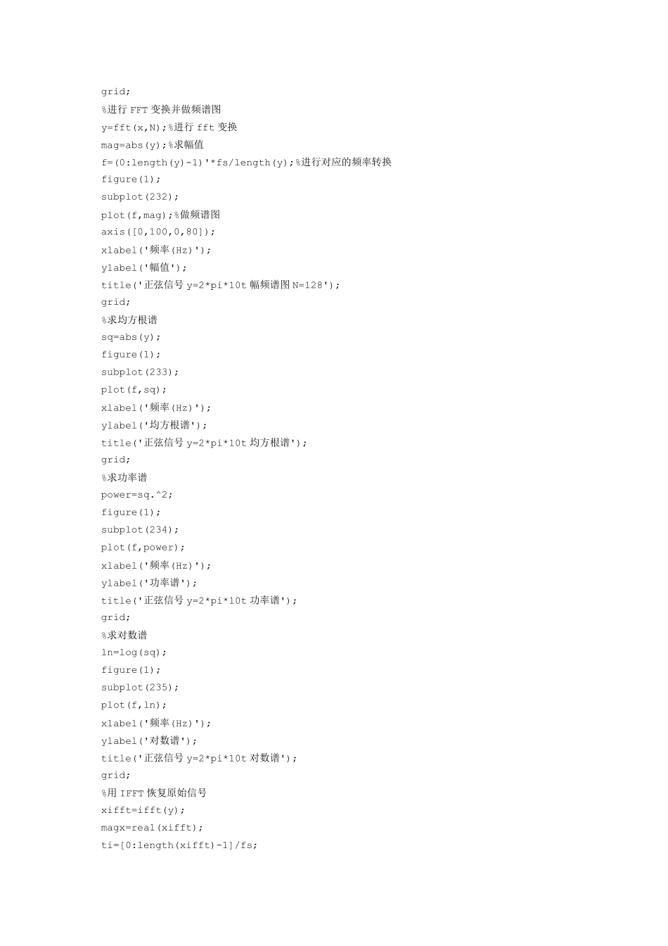 离散信号MATLAB频谱分析程序_第3页