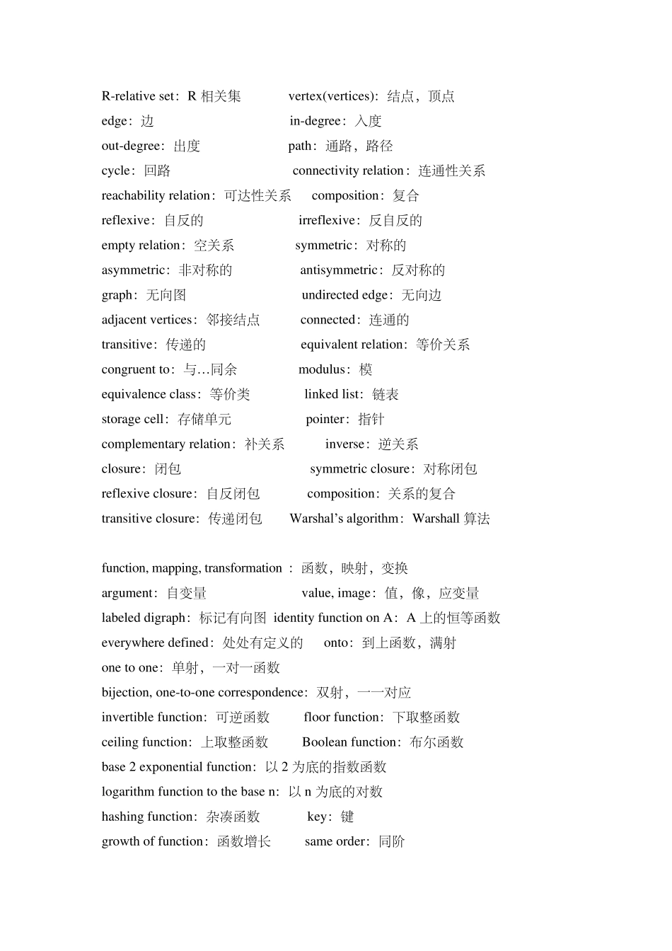 离散数学双语专业词汇表_第3页