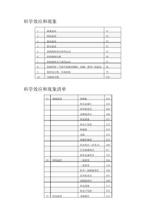 科学效应和现象