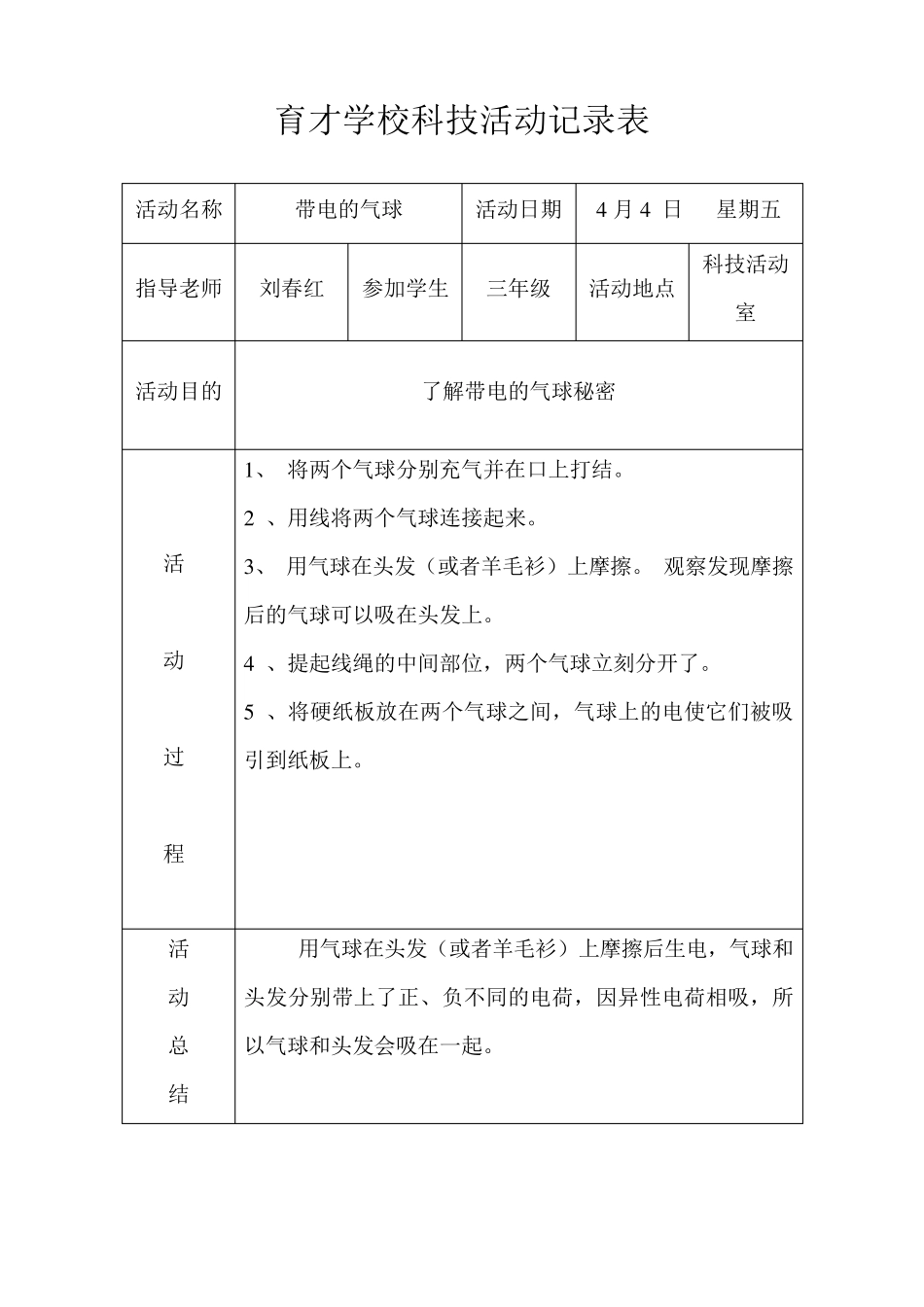 科学课外活动记录表_第2页