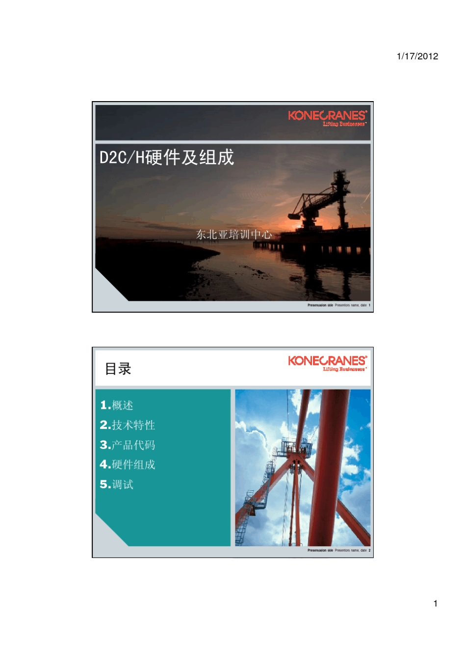 科尼起重机D2HC变频器硬件培训_第1页