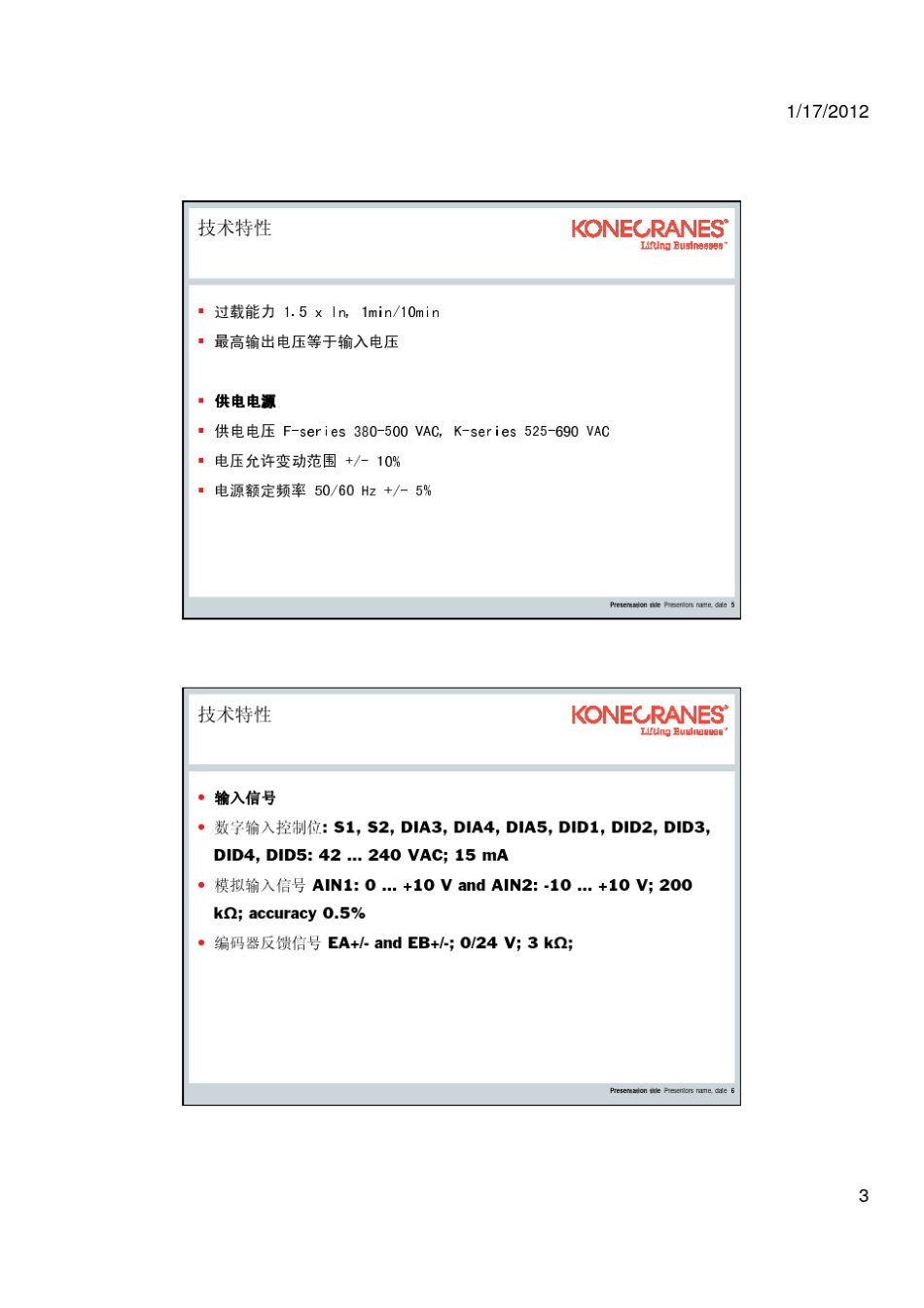 科尼起重机D2HC变频器硬件培训_第3页