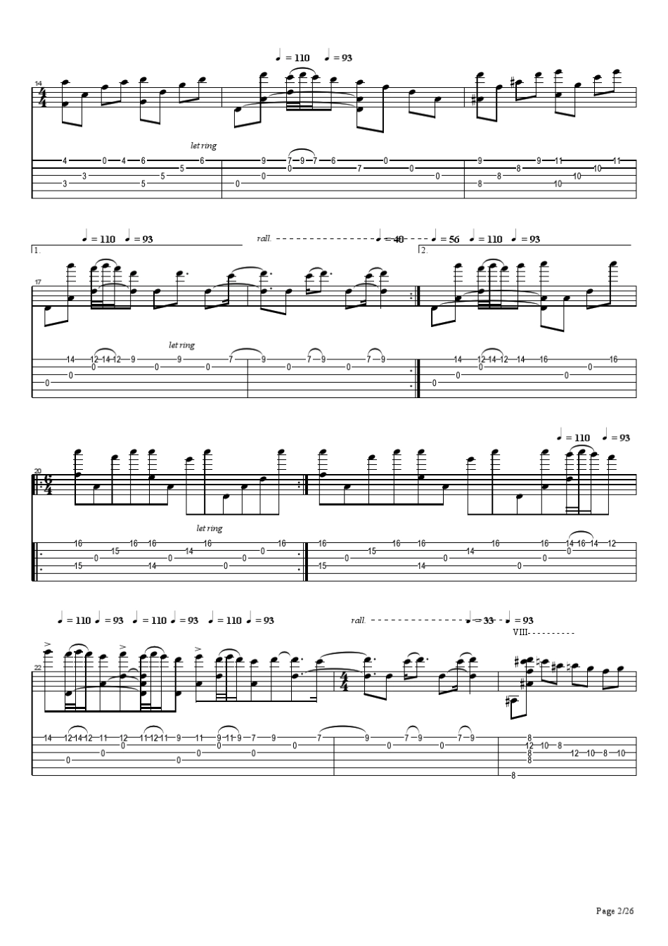 科庸巴巴古典吉他谱六线谱_第2页