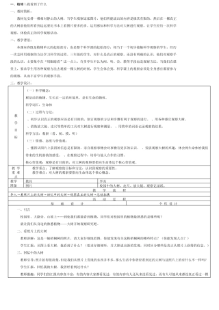 科教版小学三年级科学上册教案集