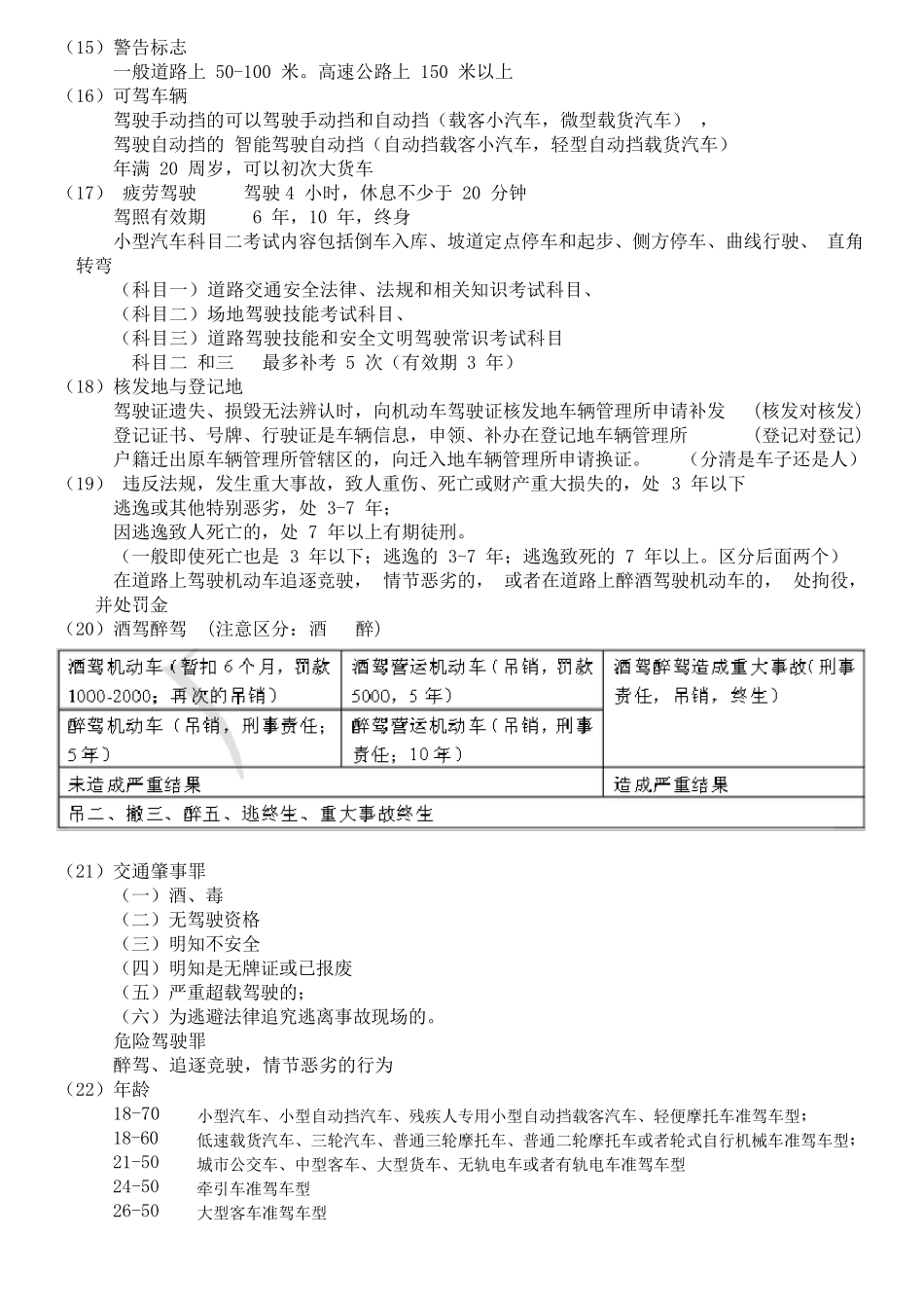 科目一半小时必过快速记忆法_第3页