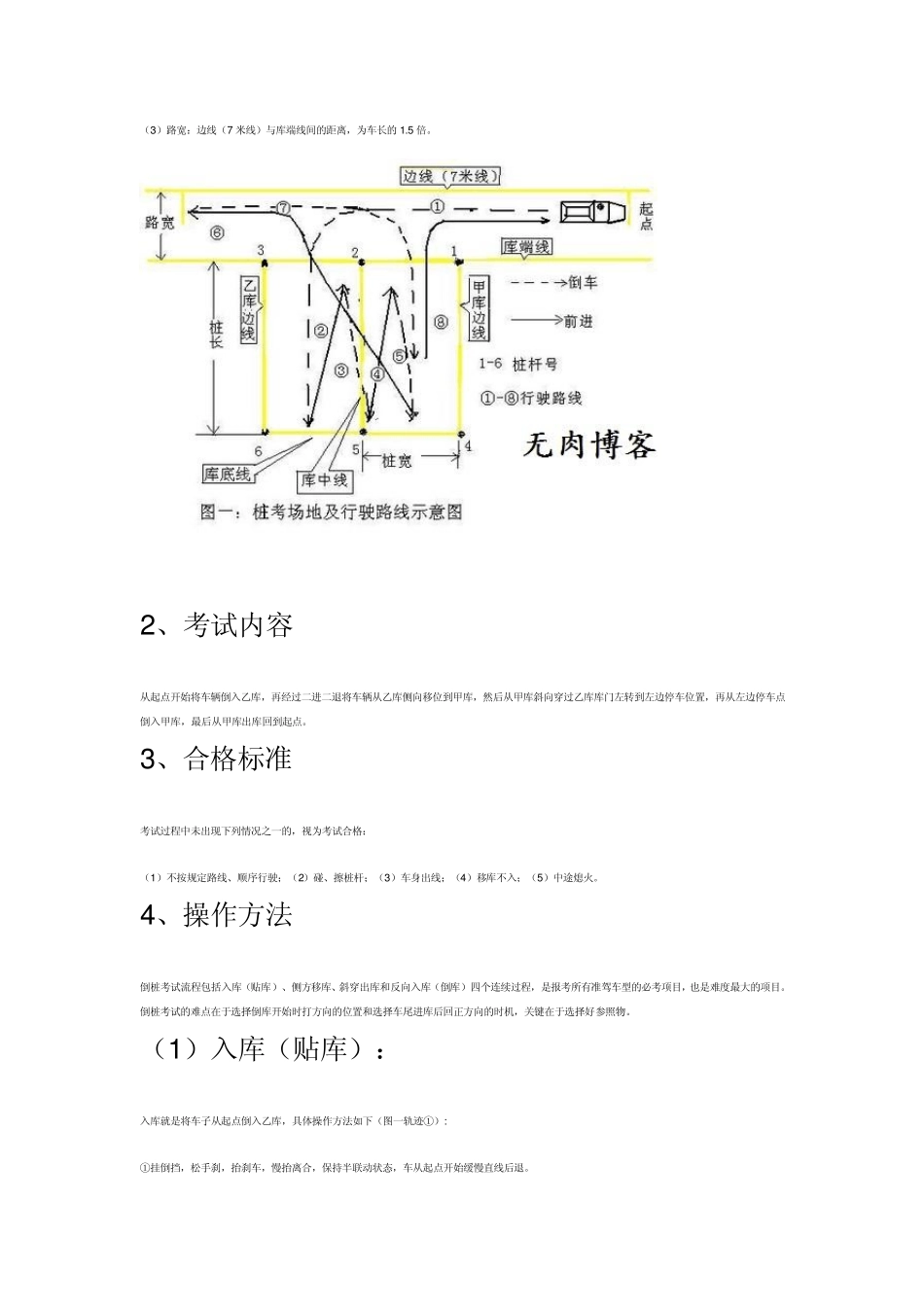 科目二倒桩图文详解：入库、移库、出库、倒库、归位_第2页