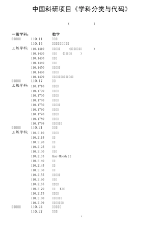 科研学科分类