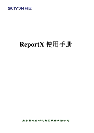 科远NT6000ReportX使用手册