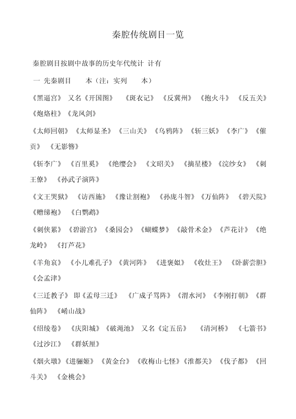 秦腔传统剧目_第1页