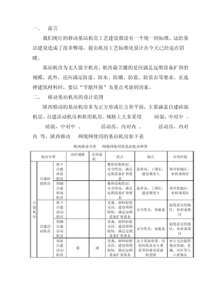 移动机房及天馈标准