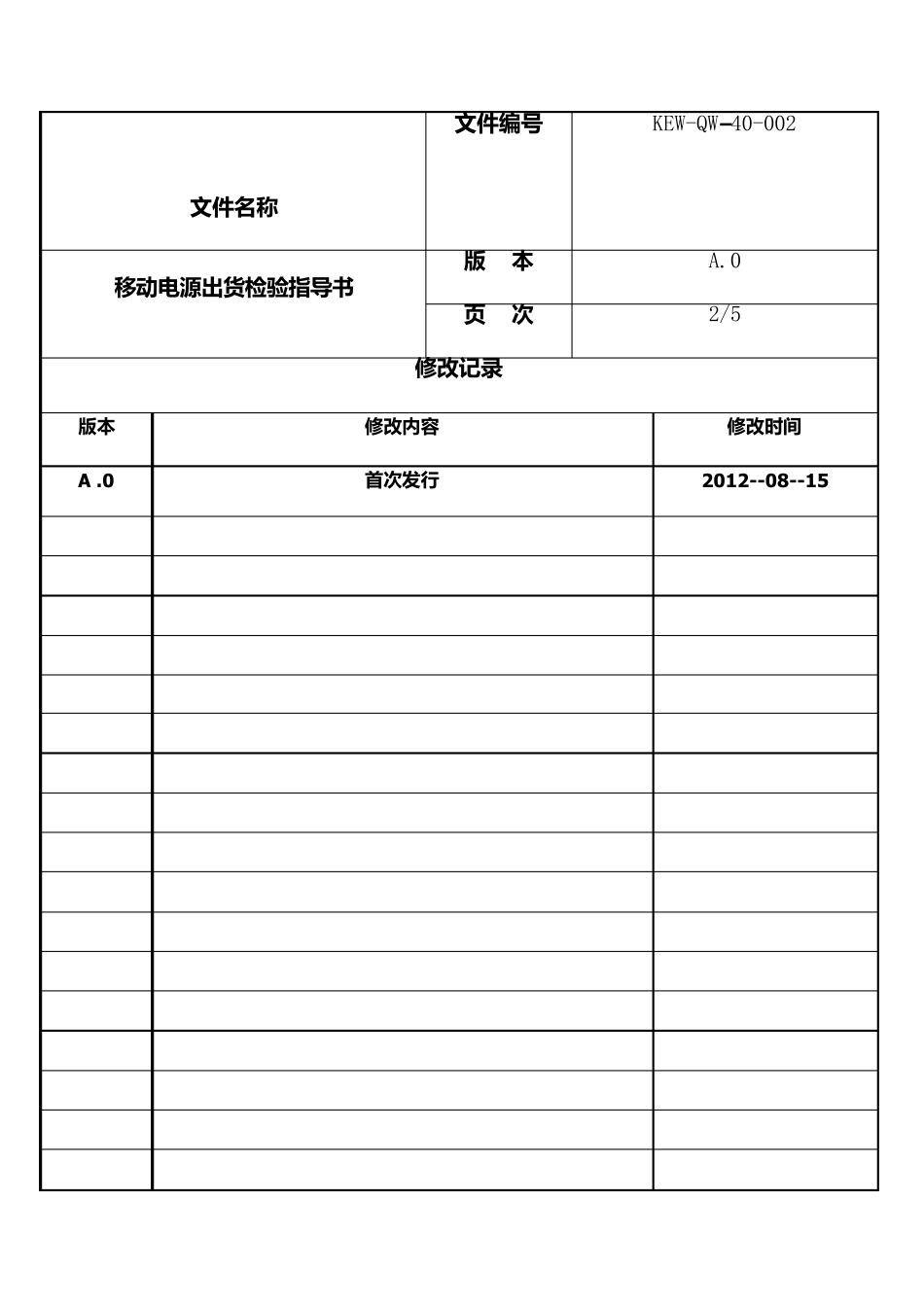 移动电源出货检验指导书_第2页