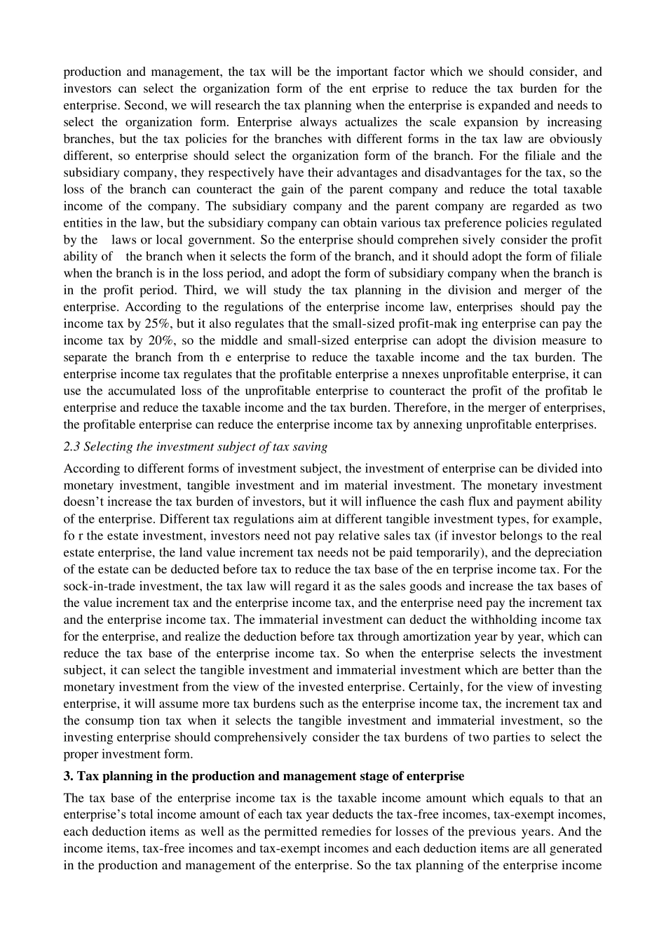 税收筹划外文翻译(附原文)_第3页