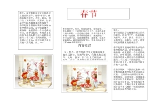 传统节日小报