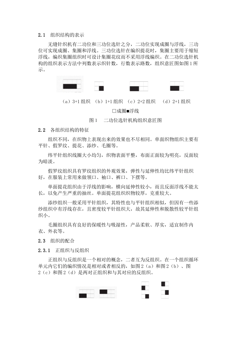 单面无缝内衣的组织结构、特点与应用_第2页