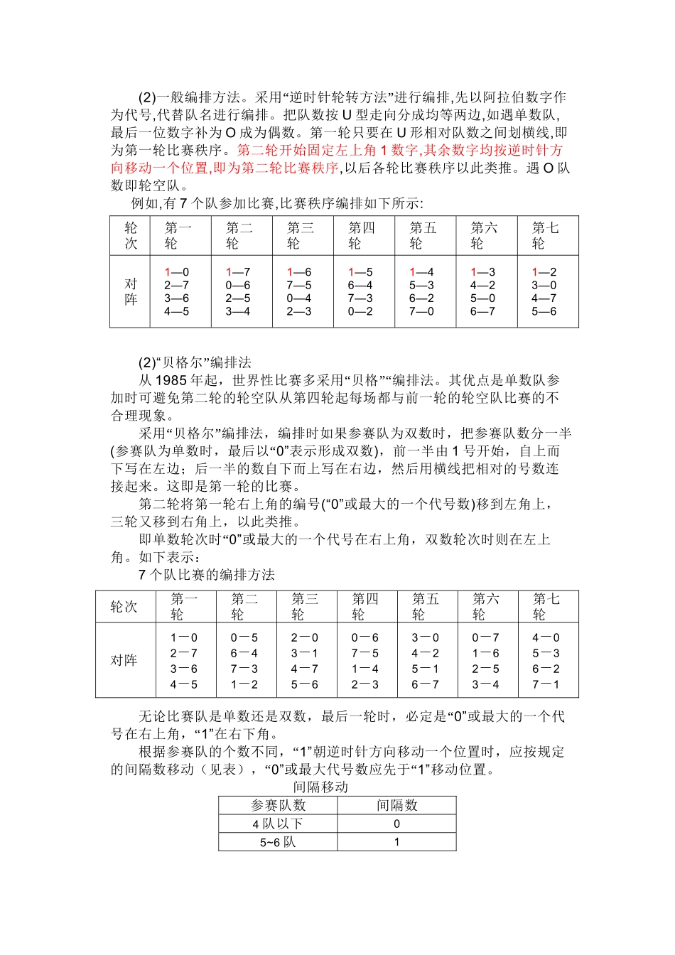 单循环赛制赛程安排方法_第2页
