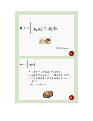 店铺选址人流量调查要点