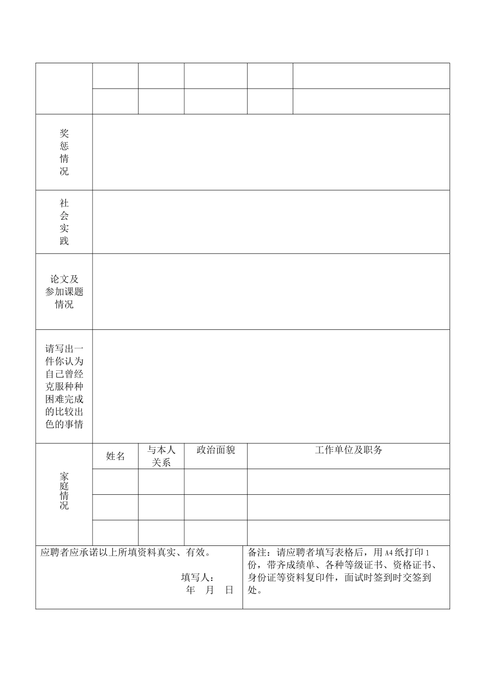三六三医院双选应聘人员登记表_第2页