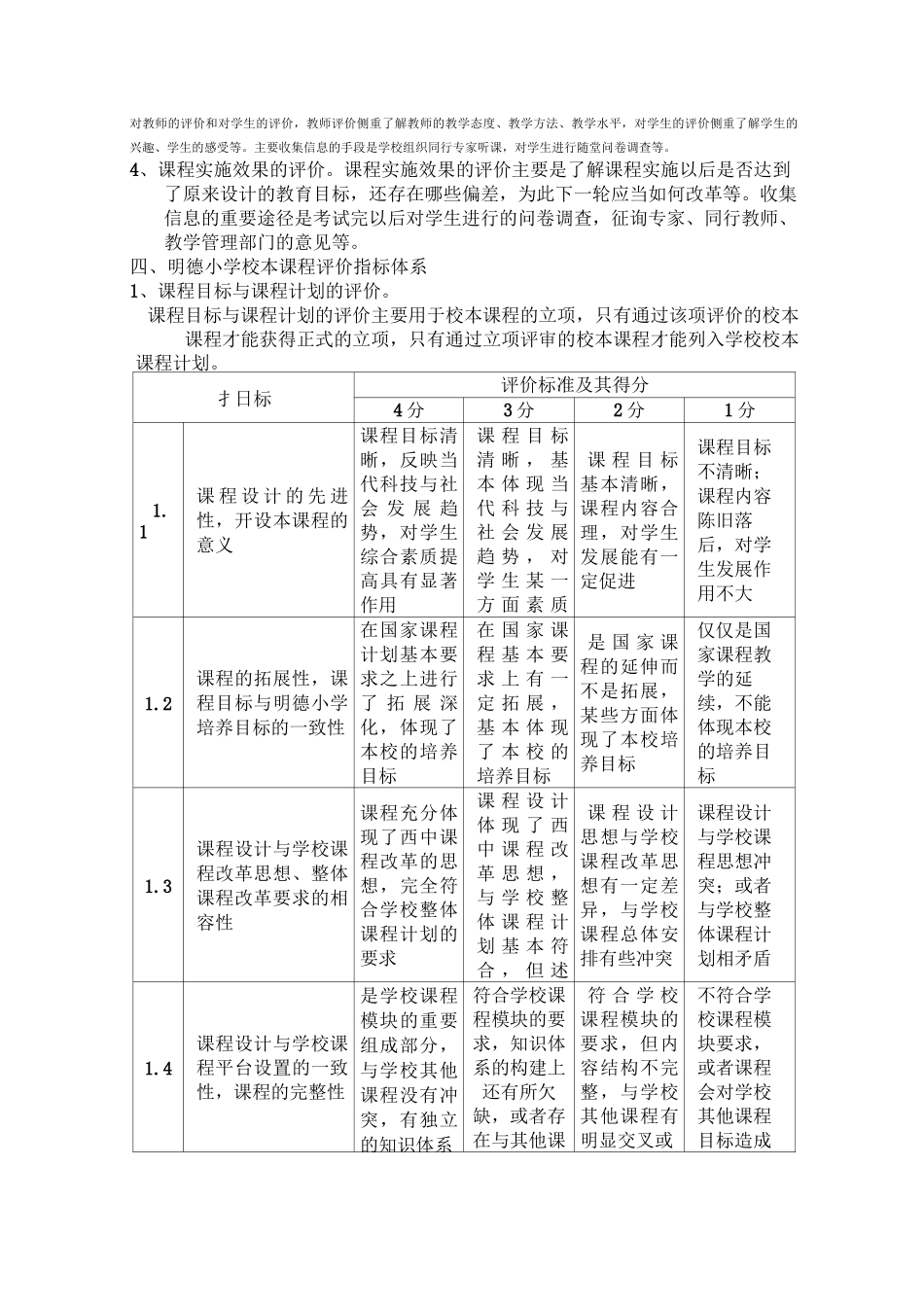 明德学校本课程评价方案_第2页