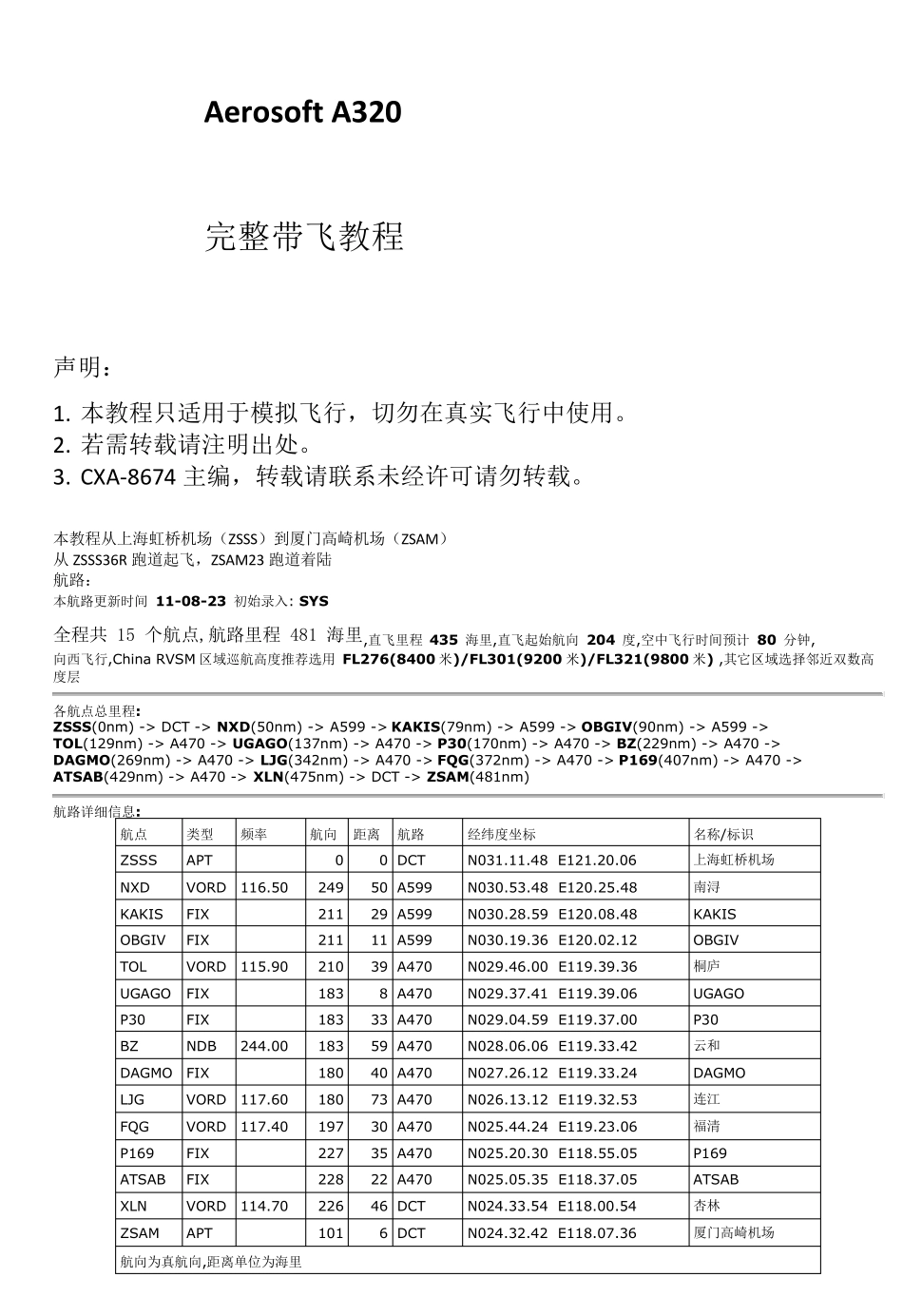 空中客车A320带飞教程_第1页